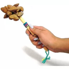 Maracas De Semillas Peruana Con Mango De Madera Todoaudio 