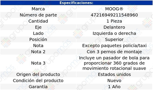 Rtula Del Conductor O Pasajero Sup Moog Cyclone 1970_1971 Foto 3