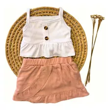 Roupa De Bebê Menina Conjunto Infantil Look Blogueirinha 