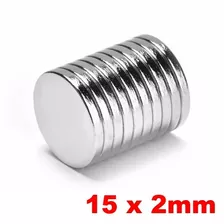 Imã De Neodímio Disco 15mm X 2mm * 50 Peças * 15x2 Mm