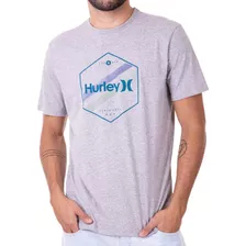 Camiseta Hurley Hexa Two Masculina Cinza Mescla