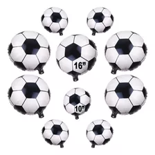 10 -balões Balao Bexiga Metalizado Bola De Futebol 
