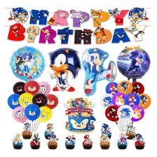 Cotillón Sonic Decoración Cumpleaños Sonic