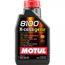 Óleo Motul 8100 X-cess Gen2 5w-40 1 Litro