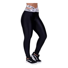 Calça Legging Fitness Feminino Cós Elástico Transpasse Cirrê