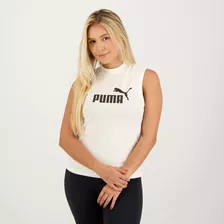 Regata Puma Ess Slim Logo Feminina Branca