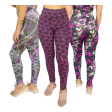 Kit 10 Calças Legging Cós Alto Roupas De Academia Atacado