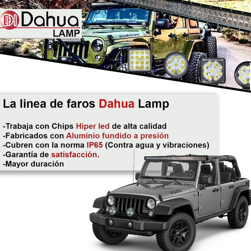 Faro Hiper Led 45w 7x5 Led Luz Alta Baja Lupa Jeep Pick Up Foto 6