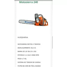 Motosierra Husqvarna 240 - 14 Color Naranja Claro