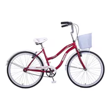 Bicicleta Paseo Femenina Kova Jazz R26 Frenos V-brakes Color Rojo