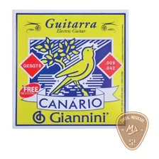 Encordoamento Guitarra Jogo C/6 Giannini Canário 