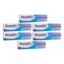 Kit 6 Dentalfix Fixador De Dentaduras 40g Creme S/ Sabor 