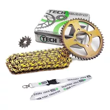 Kit Transmision Tech Yamaha Xtz 125 48-14 C/cadena Ref Oro 