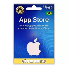 Cartão Gift Card App Store R$ 50 Reais - Apple Itunes Brasil