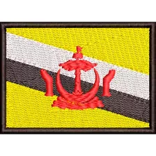 Patch Bordado Bandeira Brunei 5x7 Cm Cód.bdp177