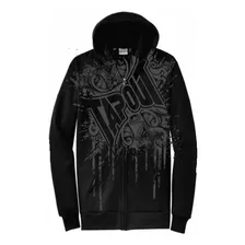 Campera/canguro Tapout Knocked Out Zipup Negro-talle Xxl