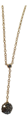 Colar Hstern Mycollection De Ouro Nobre 18k E Diamantes Negr Cinza