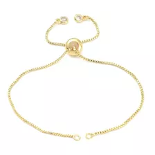 Base Pulsera Ajustable Baño Oro 18k Plateada Bisuteria 