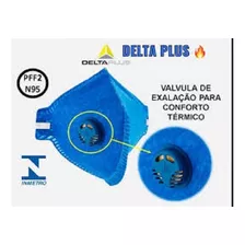 Kit 5 Uni - Máscara Respirador Pff2 C/ Válvula Deltaplus N95