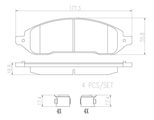 Balatas Delanteras / Ford Freestar Base 2004 A 2007 Cermica Foto 2