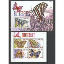 2015 Insectos Mariposas- Sierra Leona (2 Bloques) Mint