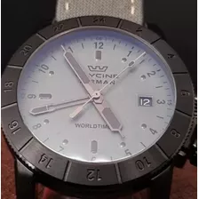 Reloj Glycine Airman Gmt World Timer Acero.