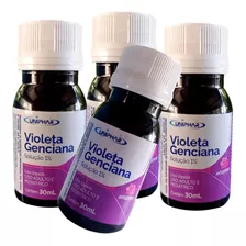 Violeta Genciana Solução 1% = Kit C/ 4 = 30ml Cada = Uniphar