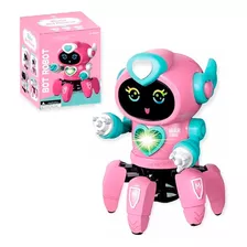 Robô Aranha Dançarina Som Luz Brinquedo Menina Rosa Infantil