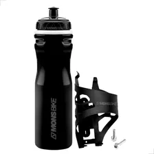 Garrafinha Squeeze Água 600ml Bike Mtb Isotérmica C/ Suporte