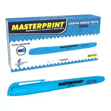 Marca Texto Masterprint Mp612 Azul Caixa C/ 12 Canetas