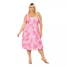 Vestido De Alcinha Plus Size Roupa Feminina Midi