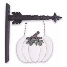 K&k Interiors B8096-wh - Flecha Colgante De Calabaza De Resi