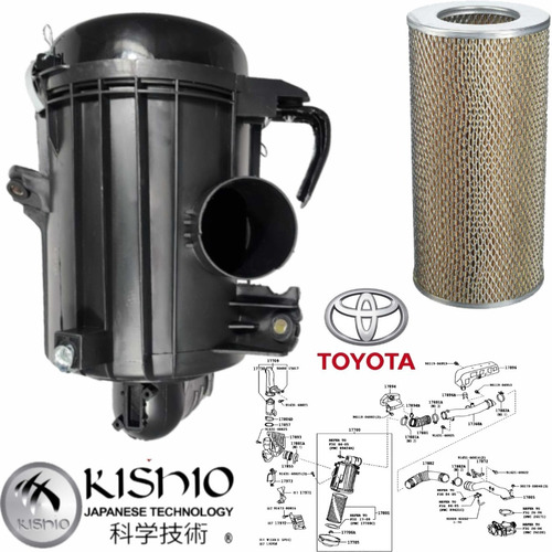 Porta Filtro De Aire Resonador Toyota Hiace 04-18 2.7 Comple Foto 3