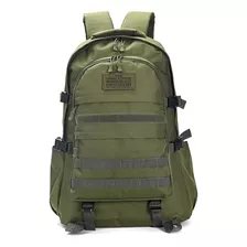 Mochila Tactica Militar Camping Asalto Trekking 50 Litros Color Verde Militar Liso