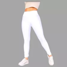 Calca Branca Feminina Com Elastano Legguing Branco Grossa