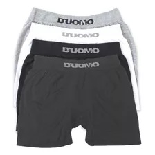 Cueca Boxer Duomo Em Algodão Sem Costura Kit 10 Peças