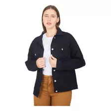 Campera Jean Mujer Oversize Rigido 