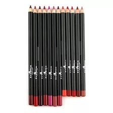 12pc Italia Deluxe Ultra Fine Lip Liner Set De 12 Colores