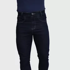 Calça Jeans Masculina Lavagem Escura Com Elastano