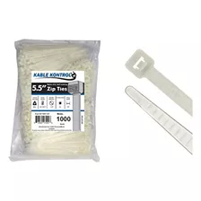 Bridas De Cable Zip Blanco Natural 1000 Unidades De 5.5...