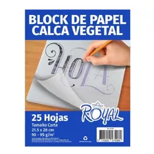 Block 25 Hojas Papel Calca Vegetal Traslucido Carta 95 Grs