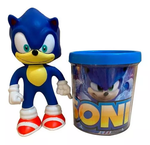 Boneco Sonic 16cm Sega Coleção + Caneca Personalizada 350ml