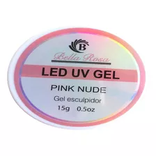 Gel Bella Rosa Led Uv Unhas Acrigel 15g Cor Pink Nude