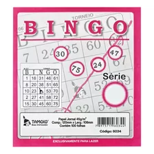 Cartela De Bingo Rosa 100 Folhas - 15 Unidades - Tamoio