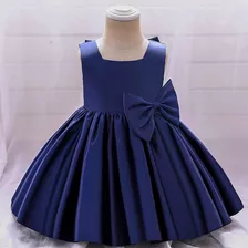 Vestido De Bebé De Fiesta Mini-mi Modelo Chiara Azul