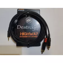 Cable De Audio Destroyer Rca Mini Plug 1.5 Metros