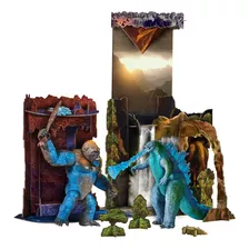 Godzilla Vs Kong Set 2 Figuras Rayo Plasma Kit Diorama 15cm 