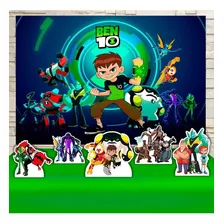 Painel De Festa + Displays Festa Infantil Ben 10 Cenários