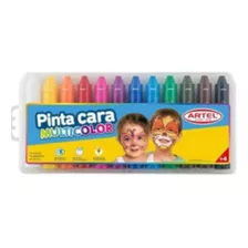 Pintura De Cara Crayones 12 Colores Artel