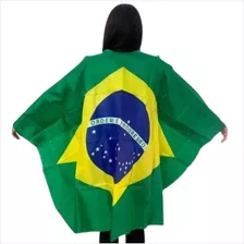 Capa Bandeira Brasil Vestir Torcedor Copa Oficial 150x90cm